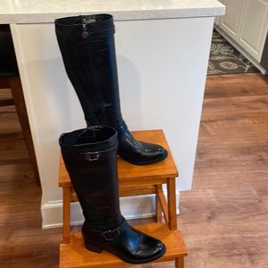 Ethienne Aigner Black Captain Riding 🐎 Boots - Size 8-1/2M